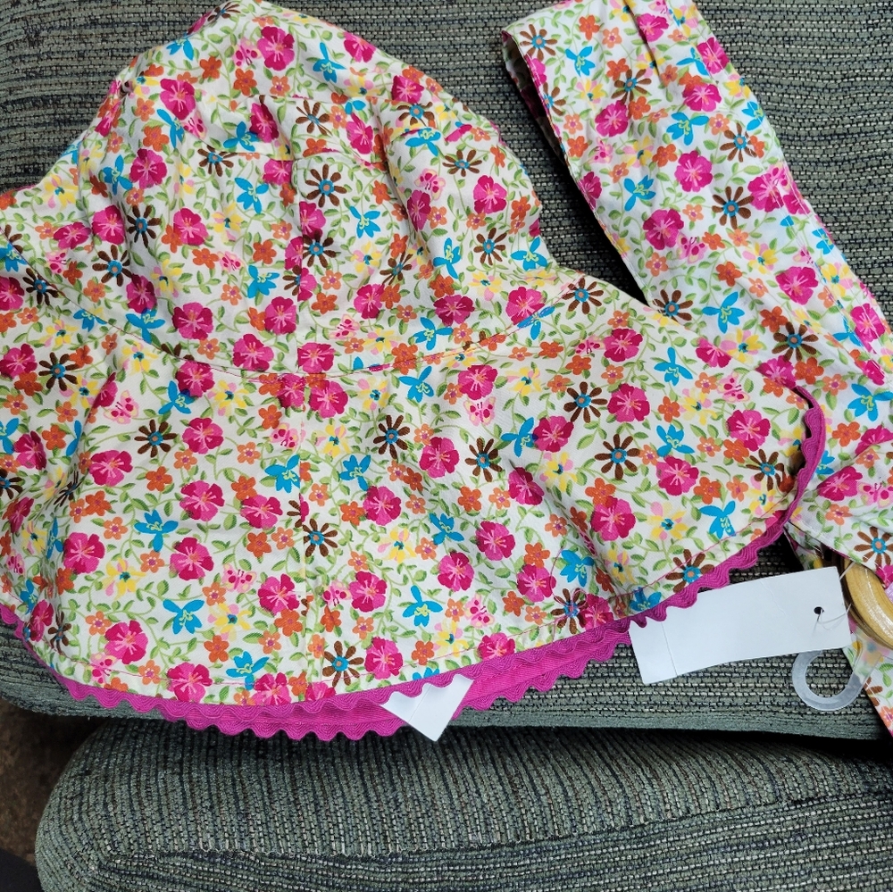 Floral bucket hat with matching belt